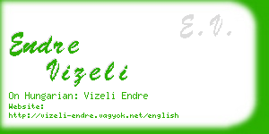 endre vizeli business card